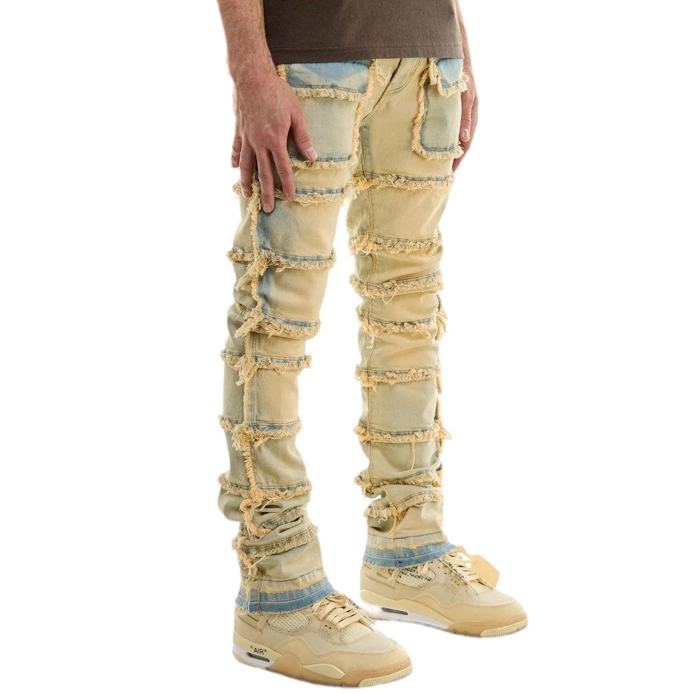 Kdnk Panelled Skinny Flare Jeans (Tinted Light Blue) KND4581 - Image 2
