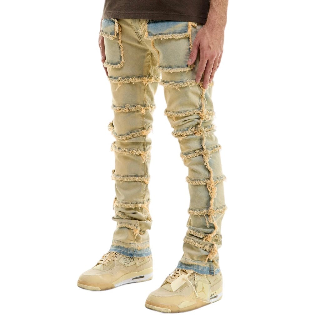 Kdnk Panelled Skinny Flare Jeans (Tinted Light Blue) KND4581 - Image 3