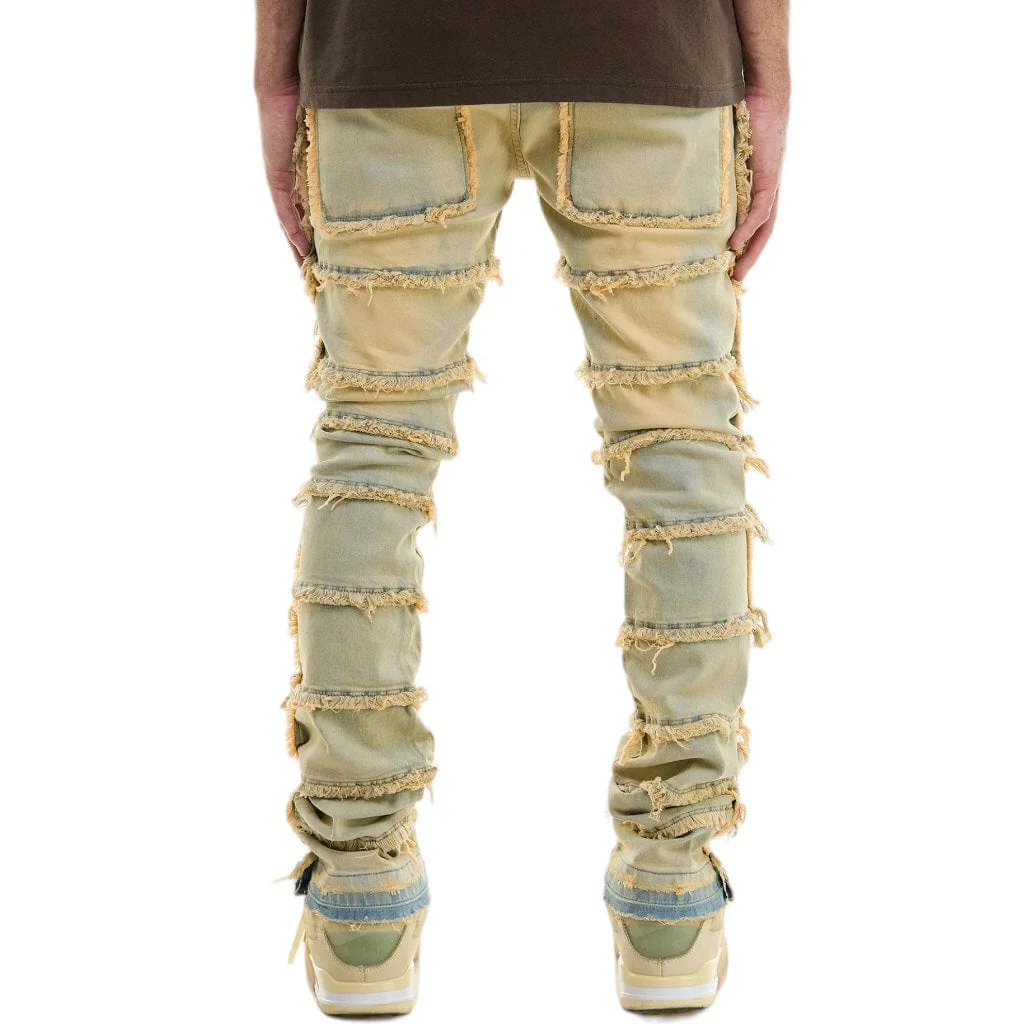 Kdnk Panelled Skinny Flare Jeans (Tinted Light Blue) KND4581 - Image 4