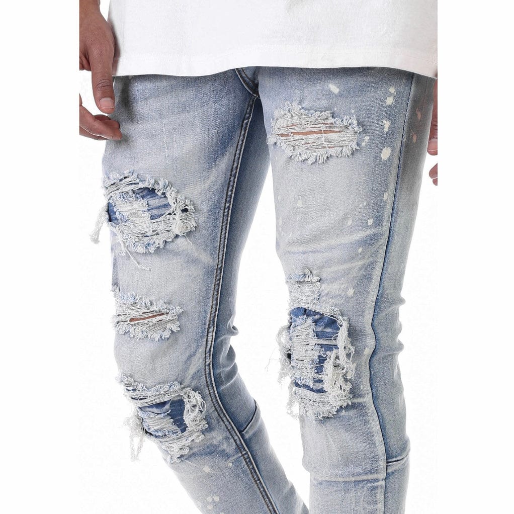 Kdnk Patched Ripped Jeans (Blue) KND4337 - Image 2