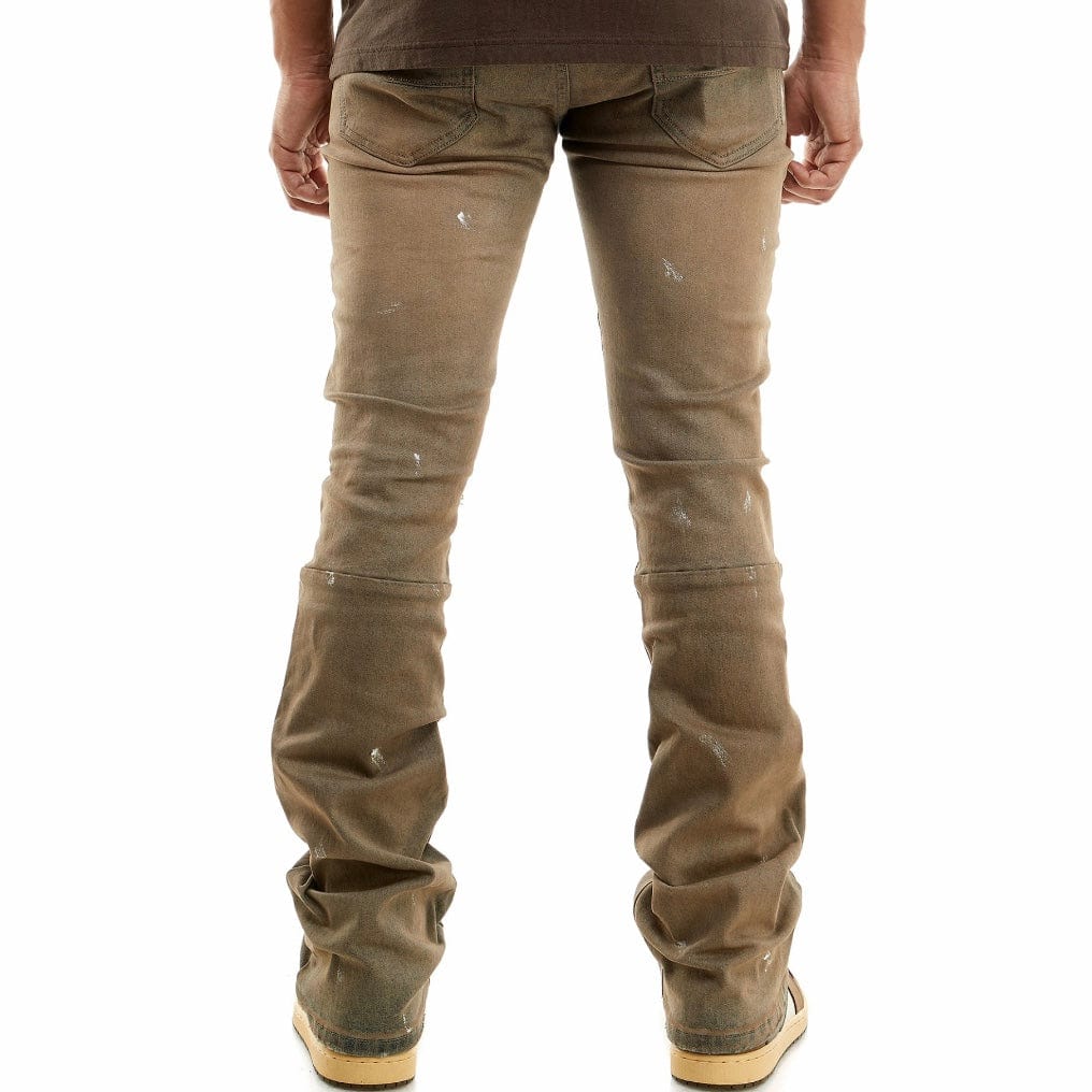 Kdnk Raw Denim Patched Flare Jeans (Ash Blue) KND4564 - Image 4
