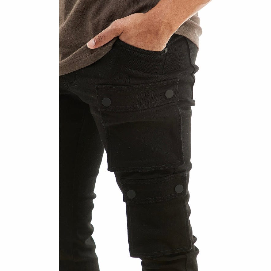 Kdnk Snap Double Cargo Pants (Black) KNB3233 - Image 2