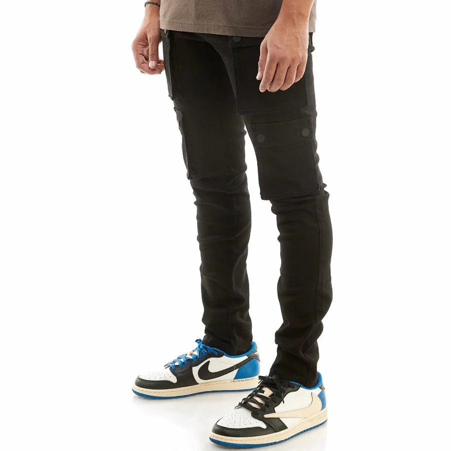 Kdnk Snap Double Cargo Pants (Black) KNB3233 - Image 4