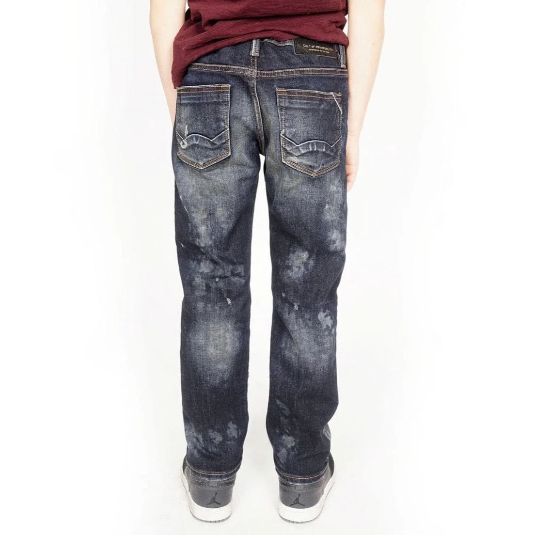 Kid's Cult Rogue Slim Straight Stretch Denim Jeans (Smog) 87B7-BRS0B - Image 2