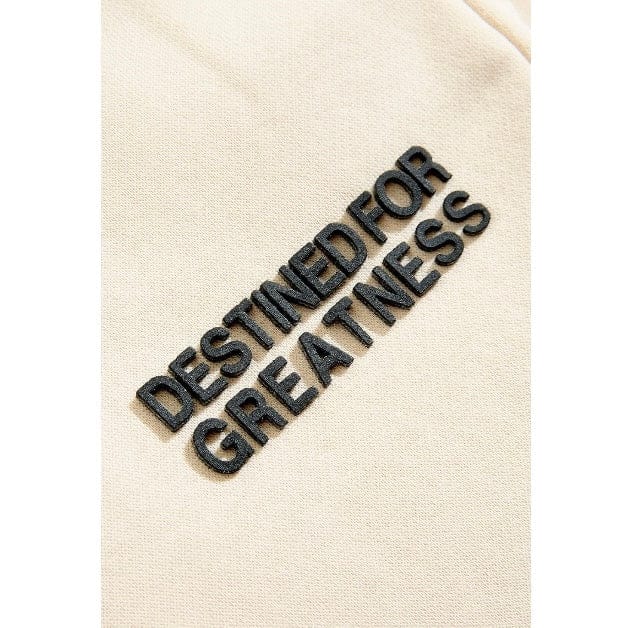 Kids Destined For Greatness Stacked Sweatpants (Cream) - Image 3