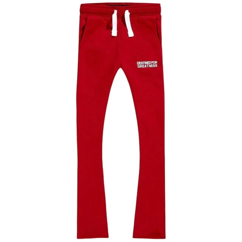Kids Destined For Greatness Stacked Sweatpants (Red)