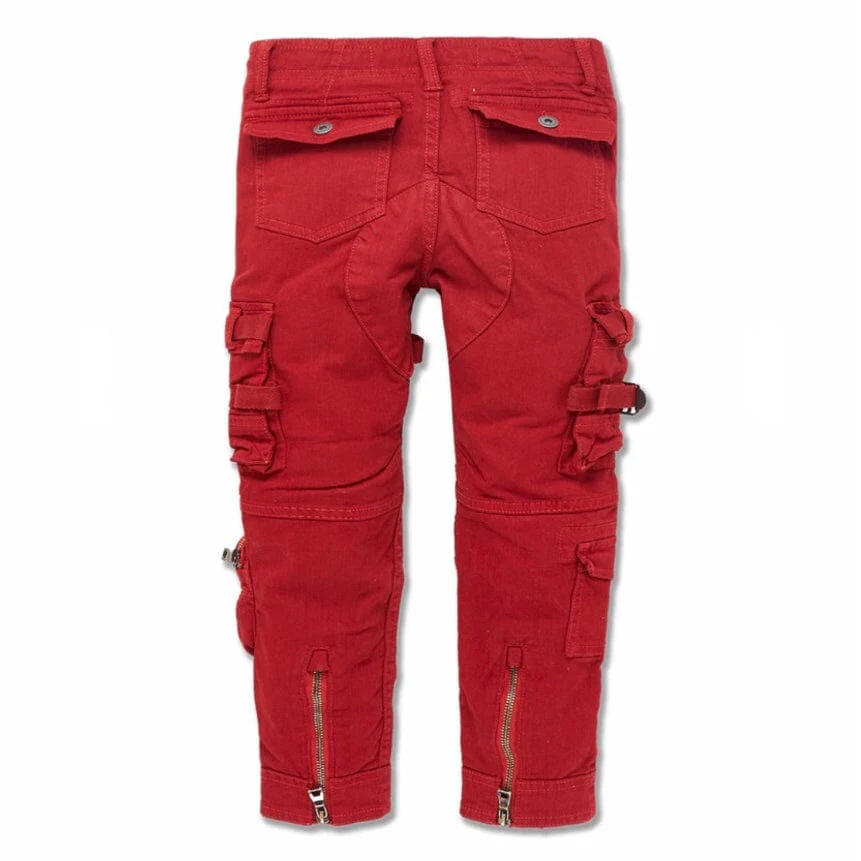 Kids Jordan Craig Cairo Cargo Pants (Red) 5642MK - Image 2