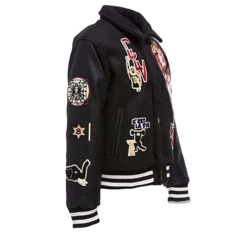 Kids Jordan Craig Carpe Diem Varsity Jacket (Black) 91648K - Image 2