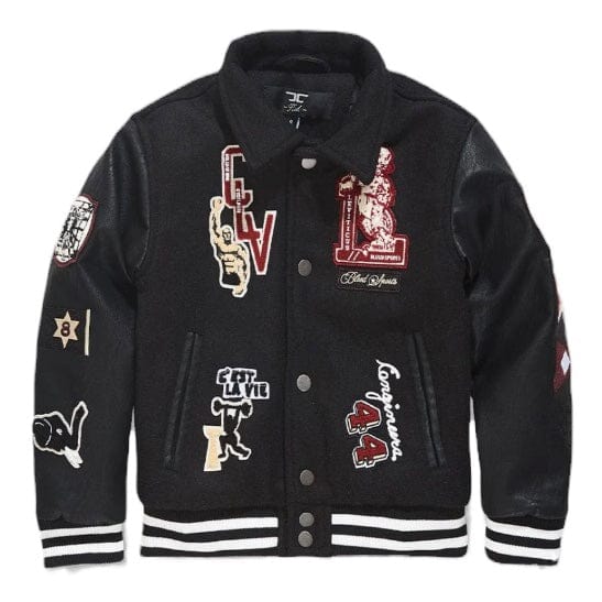 Kids Jordan Craig Carpe Diem Varsity Jacket (Black) 91648K - Image 5