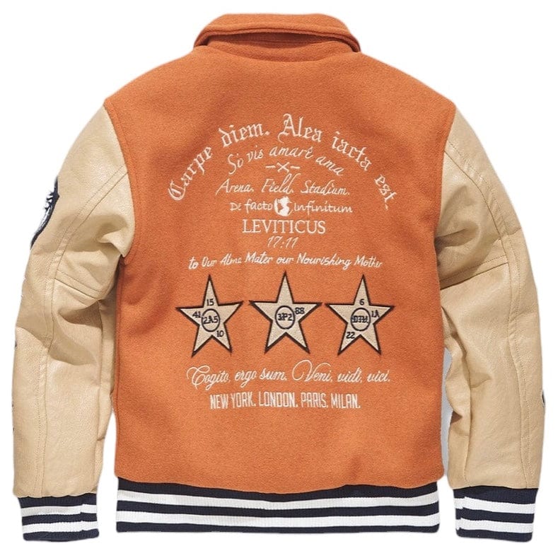 Kids Jordan Craig Carpe Diem Varsity Jacket (Burnt Orange) 91648K - Image 2