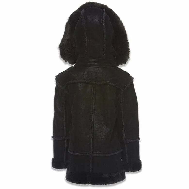 Kids Jordan Craig Denali Shearling Jacket (Black) - Image 3