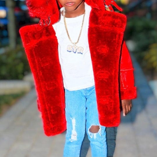 Kids Jordan Craig Denali Shearling Jacket (Red) 91540K - Image 4
