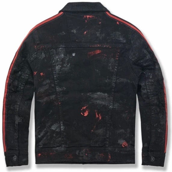 Kids Jordan Craig Dillinger Striped Trucker Jacket (Bred) 91526AK - Image 2