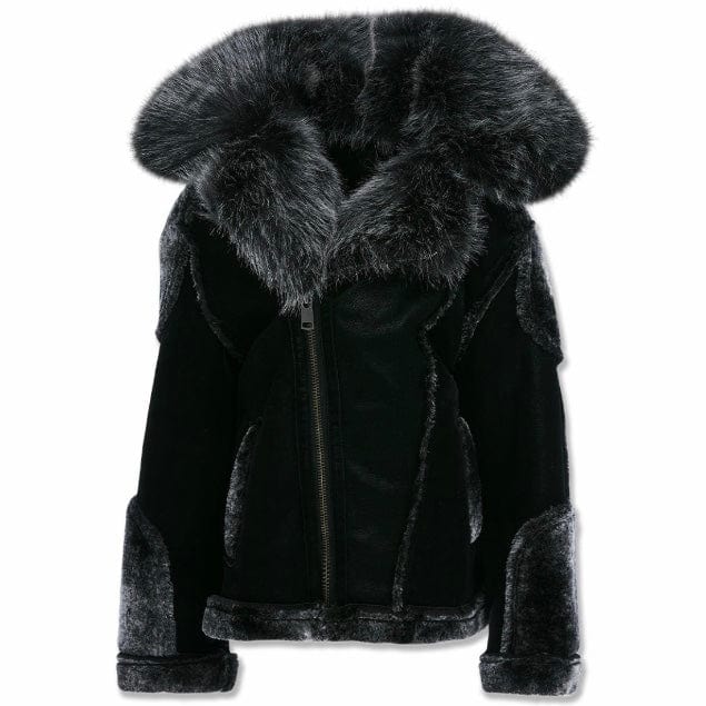Kids Jordan Craig El Jefe Shearling Moto Jacket (Black) 91625K - Image 3