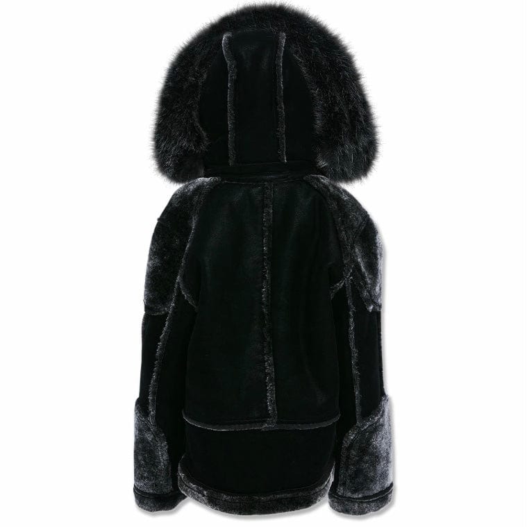 Kids Jordan Craig El Jefe Shearling Moto Jacket (Black) 91625K - Image 4