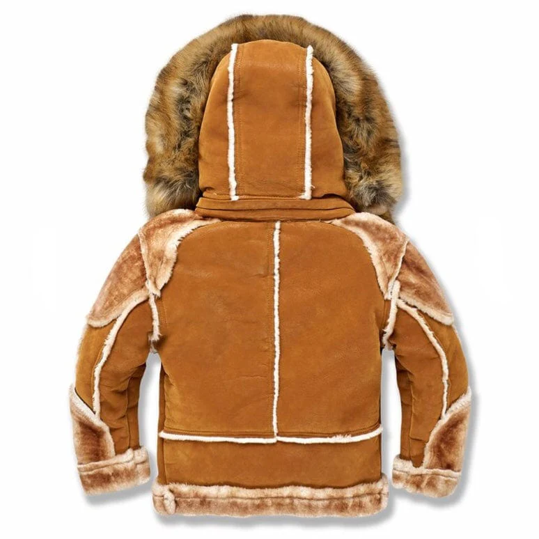 Kids Jordan Craig El Jefe Shearling Moto Jacket (Cognac) 91536K - Image 2