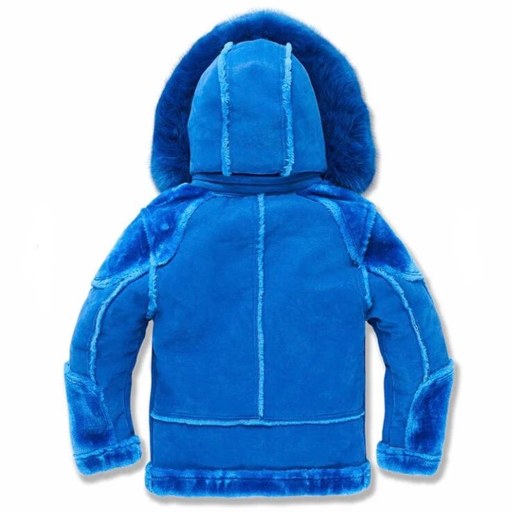 Kids Jordan Craig El Jefe Shearling Moto Jacket (Royal) 91536K - Image 2
