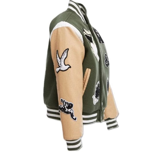Kids Jordan Craig Fallen Angels Varsity Jacket (Pine) 91647K - Image 2