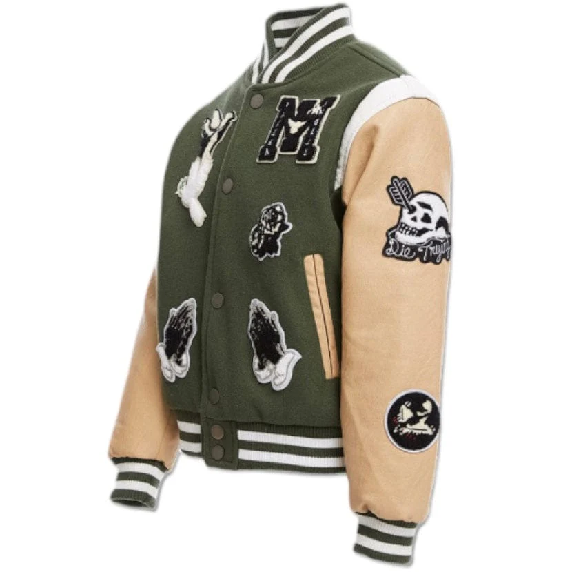 Kids Jordan Craig Fallen Angels Varsity Jacket (Pine) 91647K - Image 3