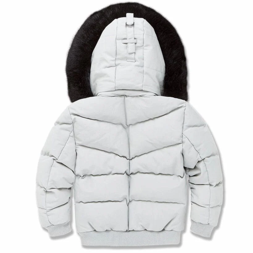 Kids Jordan Craig Hollis Bomber Jacket (Light Grey) 91541K - Image 2