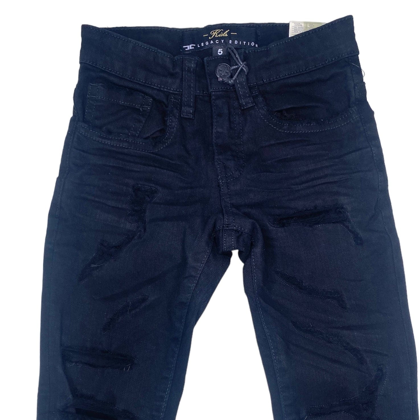 Kids Jordan Craig Martin Flare Stacked Denim (Black) JTF955RK - Image 2