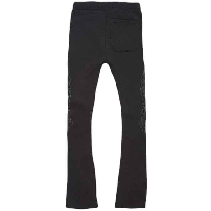 Kids Jordan Craig Paradise Tour Stacked Sweatpants (Noir) 8241LK - Image 2