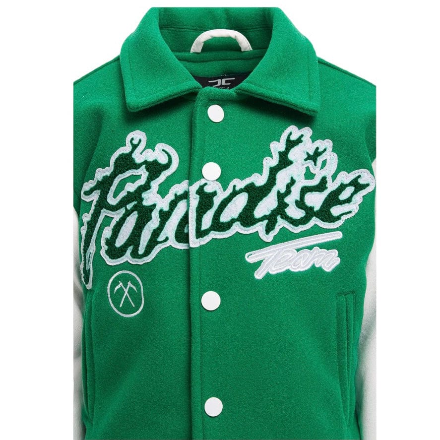 Kids Jordan Craig Paradise Tour Varsity Jacket (Green) 91632K - Image 6