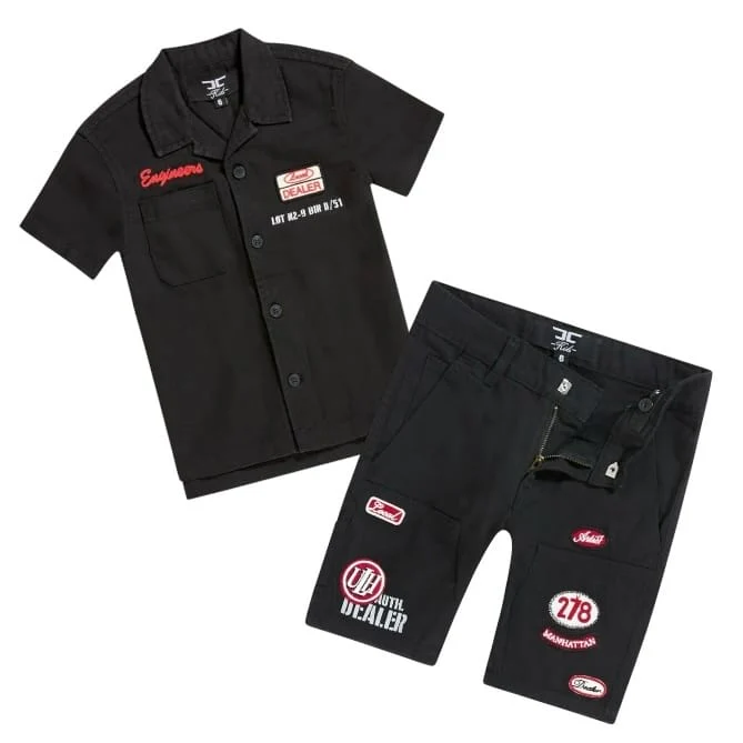 Boys Jordan Craig Re-up Mechanic Short Set (Black)