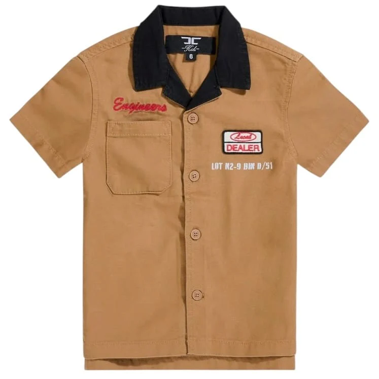 Boys Jordan Craig Re-up Mechanic Short Set (Wheat) - Image 3