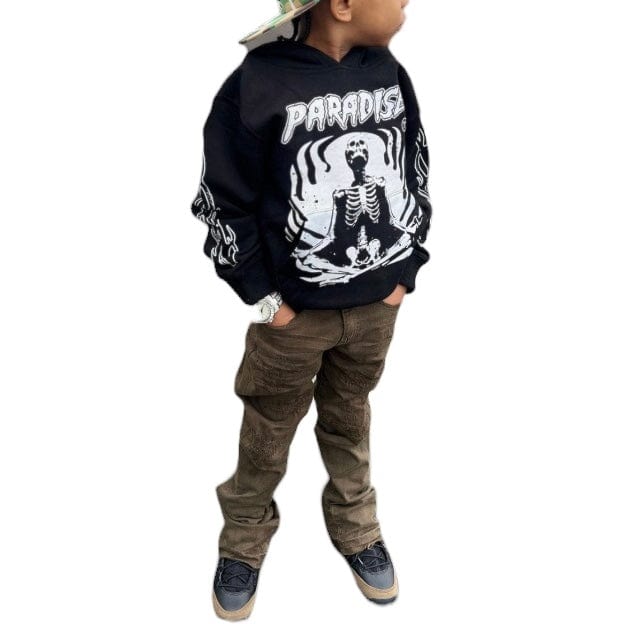 Kids Jordan Craig Reincarnation Pullover Hoodie (Black) 8629HK - Image 3