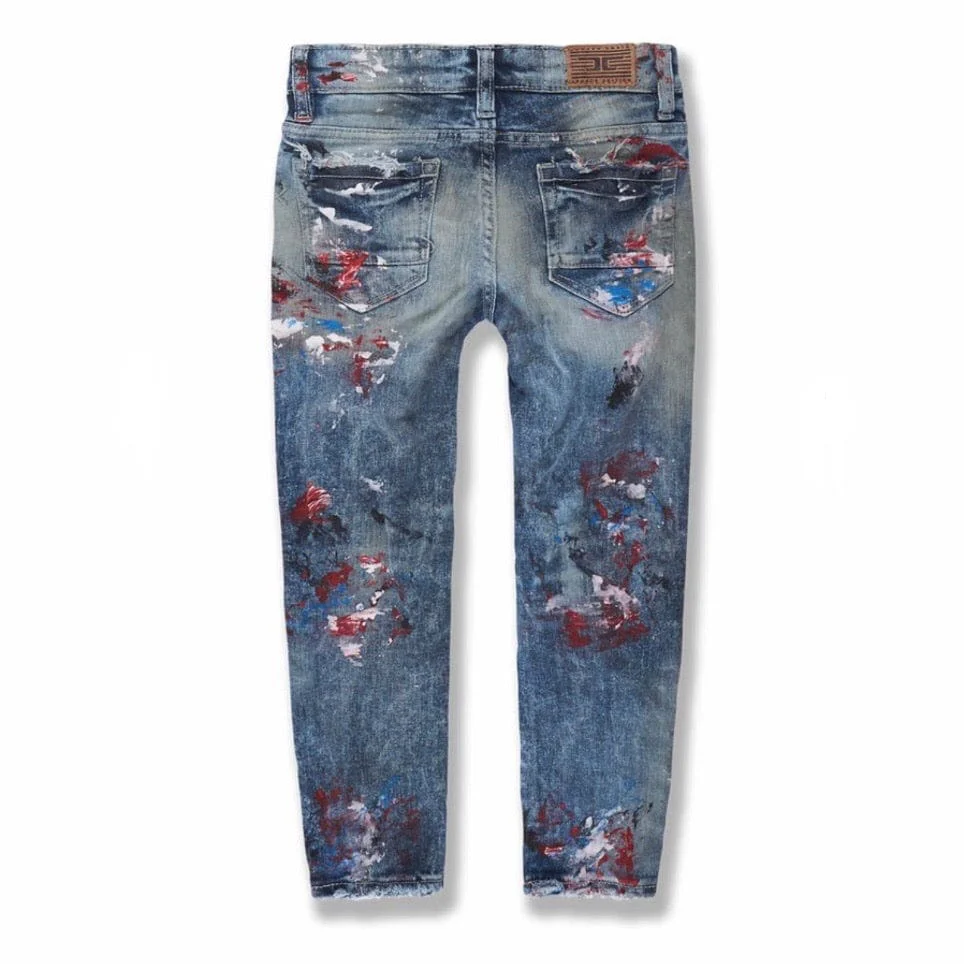 Kids Jordan Craig Sean Talladega Striped Denim Jeans (South Beach) JM3419B - Image 2