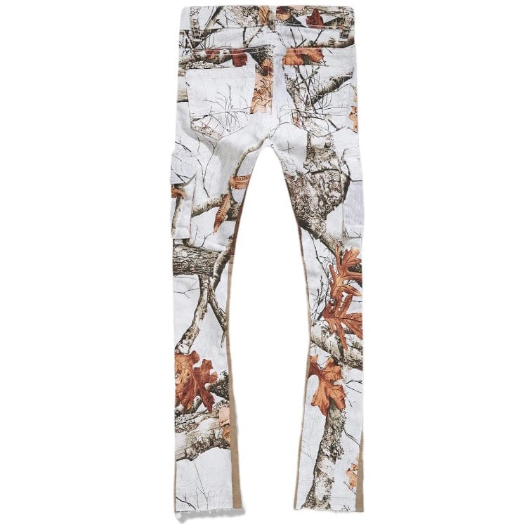 Kids Jordan Craig Stacked Camo Cargo Denim (Snow Camo) JTF223CK - Image 2
