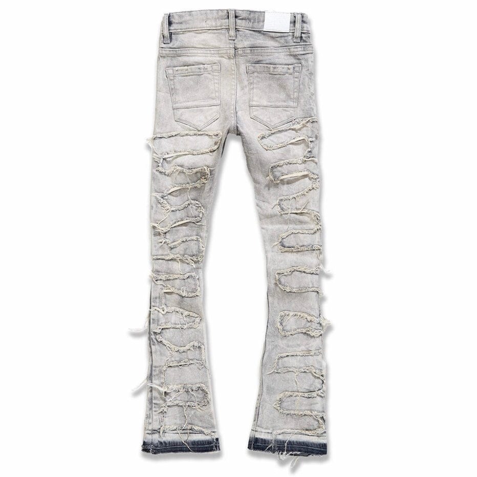 Kids Jordan Craig Stacked Python Denim (Bone White) JTF1130K - Image 2