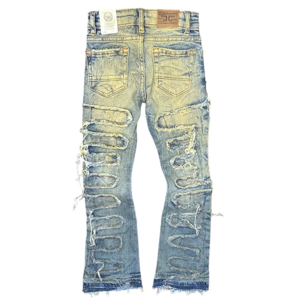 Kids Jordan Craig Stacked Python Denim (Vintage) JTF1130K - Image 2