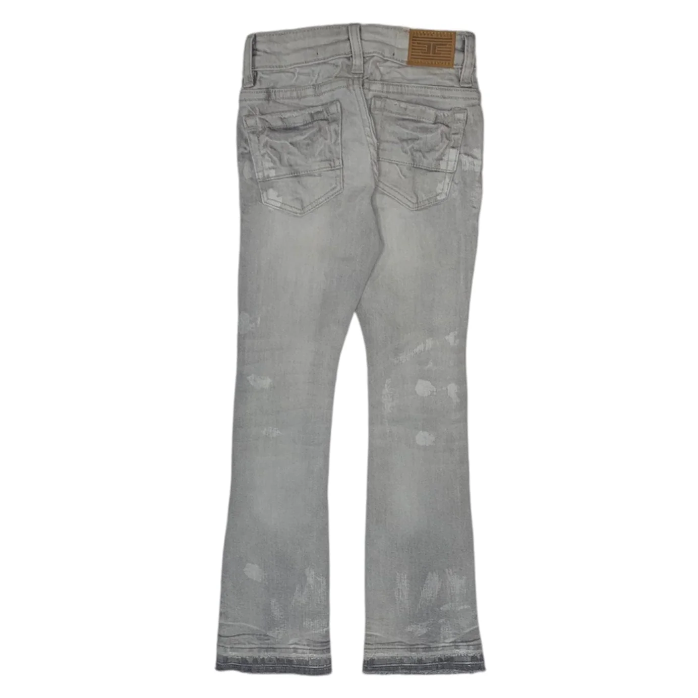 Kids Jordan Craig Stacked With Shreds Jeans (Arctic Grey) JTF206K - Image 2