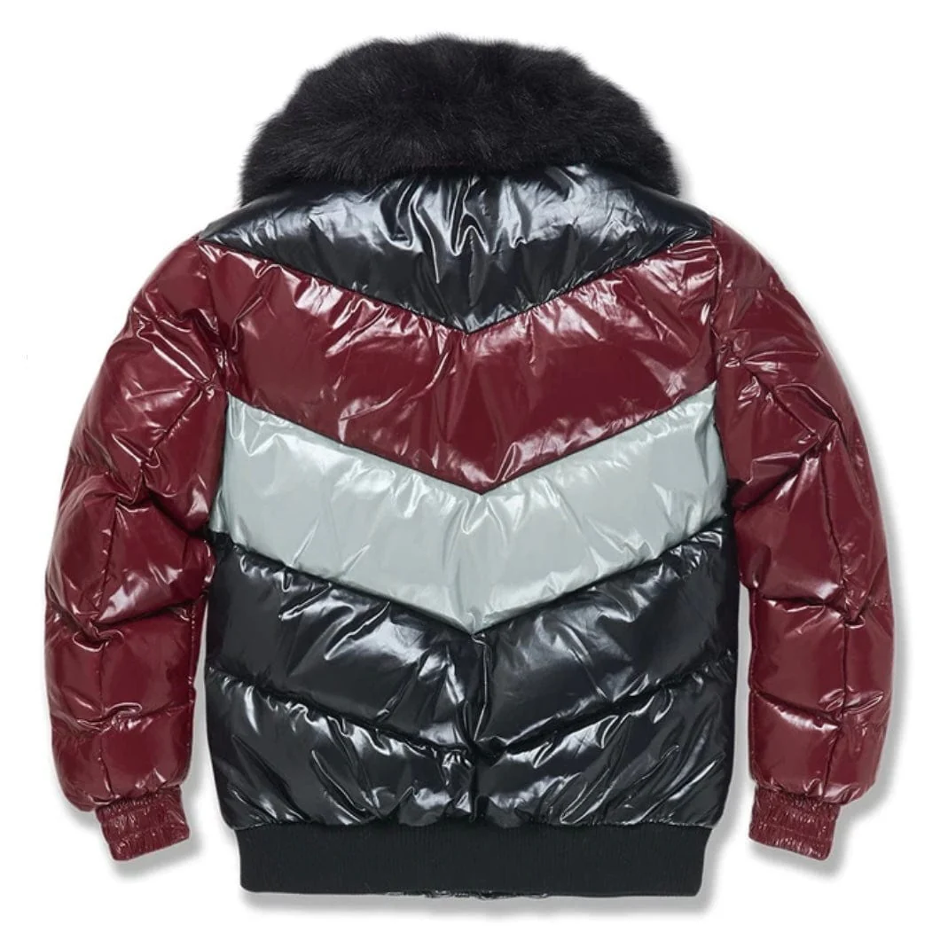 Kids Jordan Craig Sugar Hill Nylon Puffer Jacket (Burgundy) 91548K - Image 2