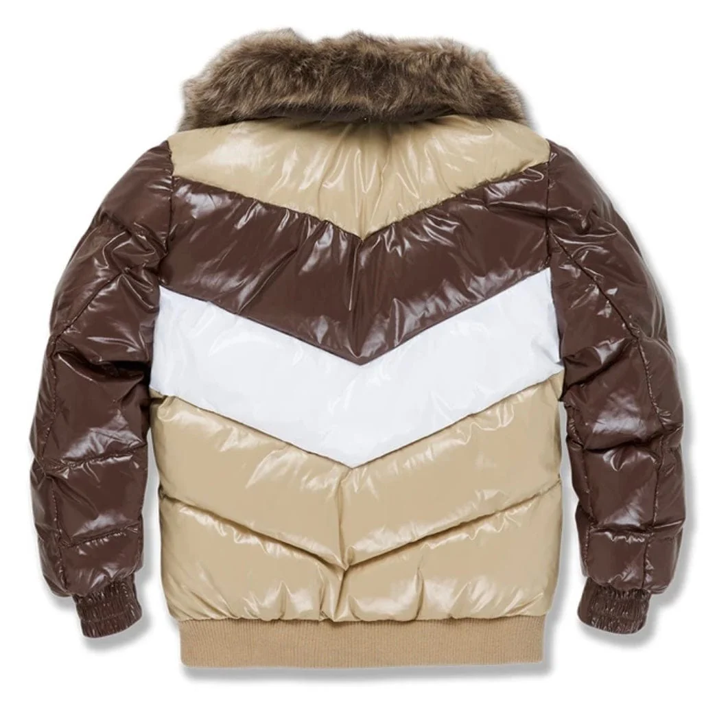 Kids Jordan Craig Sugar Hill Nylon Puffer Jacket (Mocha) 91548K - Image 2