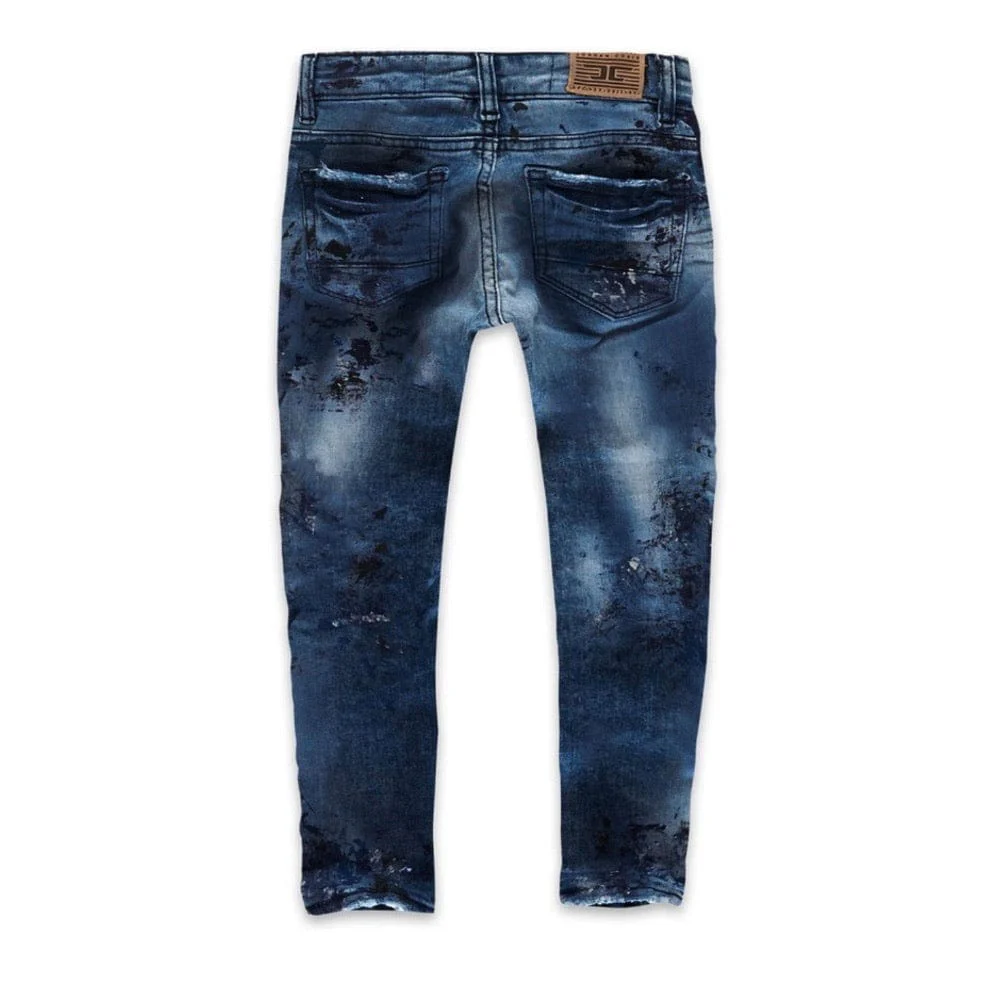 Kids Jordan Craig Talladega Striped Denim Jeans (River Blue) JM3403K - Image 2