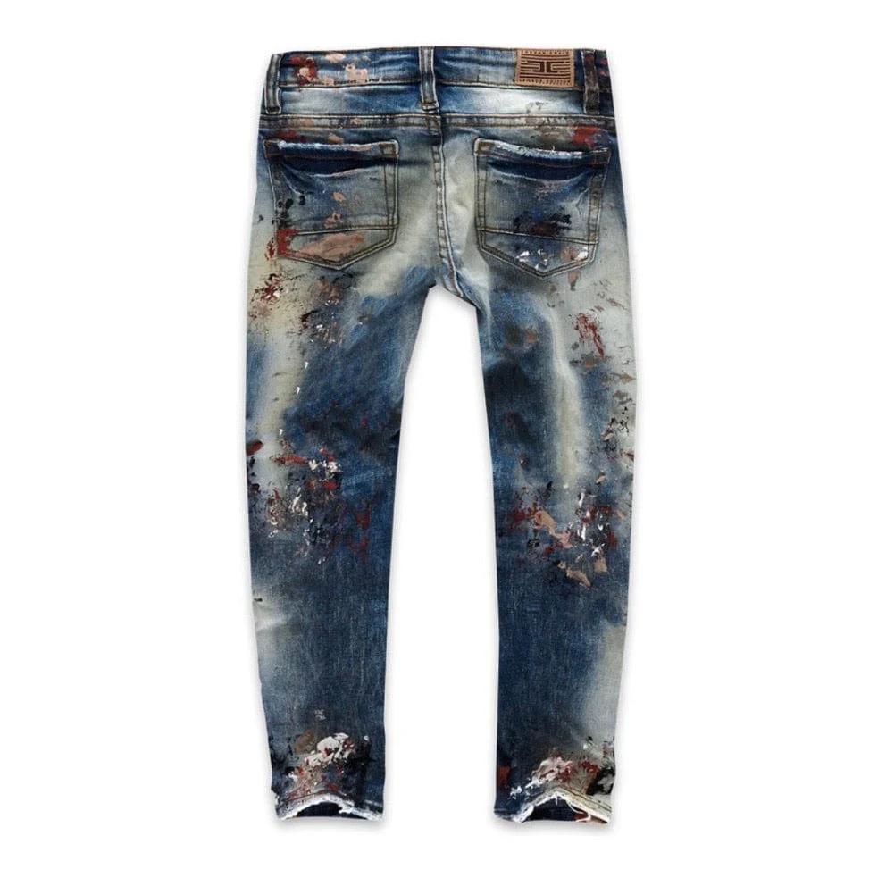 Kids Jordan Craig Talladega Striped Denim Jeans (Summer Storm) JM3403K - Image 2