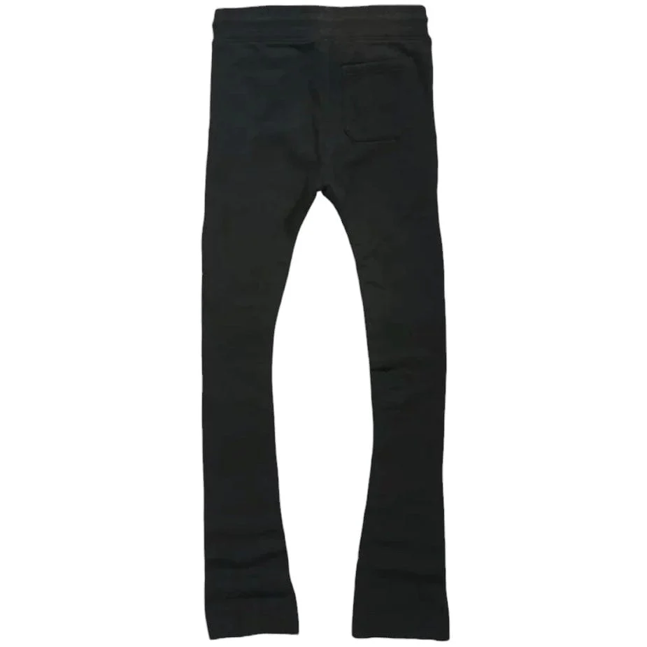 Kids Jordan Craig Uptown Stacked Sweatpants (Black) 8860LK - Image 2