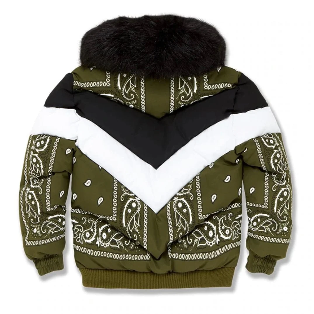 Kids Jordan Represent Bomber Jacket (Olive) 91546PK - Image 2