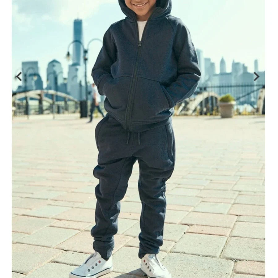 Kids Jordan Uptown Zip Up Hoodie (Navy) 8521HB - Image 2
