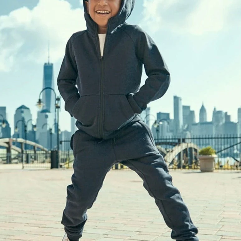 Kids Jordan Uptown Zip Up Hoodie (Navy) 8521HB - Image 3