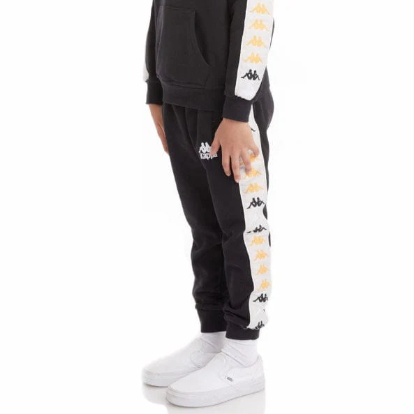 Kids Kappa 222 Banda Alanz 3 Sweatpants (Black Smoke) 33192UW - Image 2