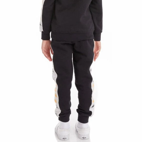 Kids Kappa 222 Banda Alanz 3 Sweatpants (Black Smoke) 33192UW - Image 4