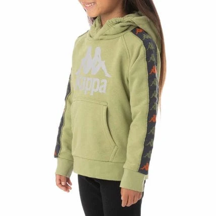 Kids Kappa 222 Banda Hurtado 3 Hoodie (Green Salvia) 311E1TW - Image 2