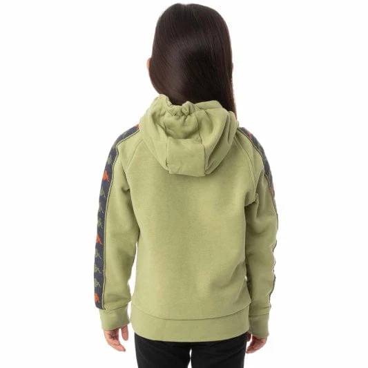 Kids Kappa 222 Banda Hurtado 3 Hoodie (Green Salvia) 311E1TW - Image 4