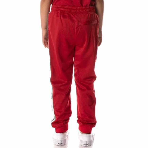 Kids Kappa Logo Tape Dalic Trackpants (Red) 371C2EW - Image 3