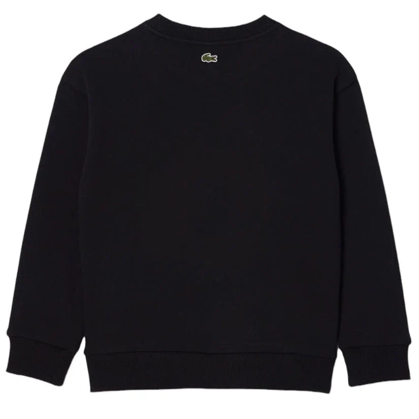 Kids Lacoste Signature Print Sweatshirt (Black) SJ1231-51 - Image 2