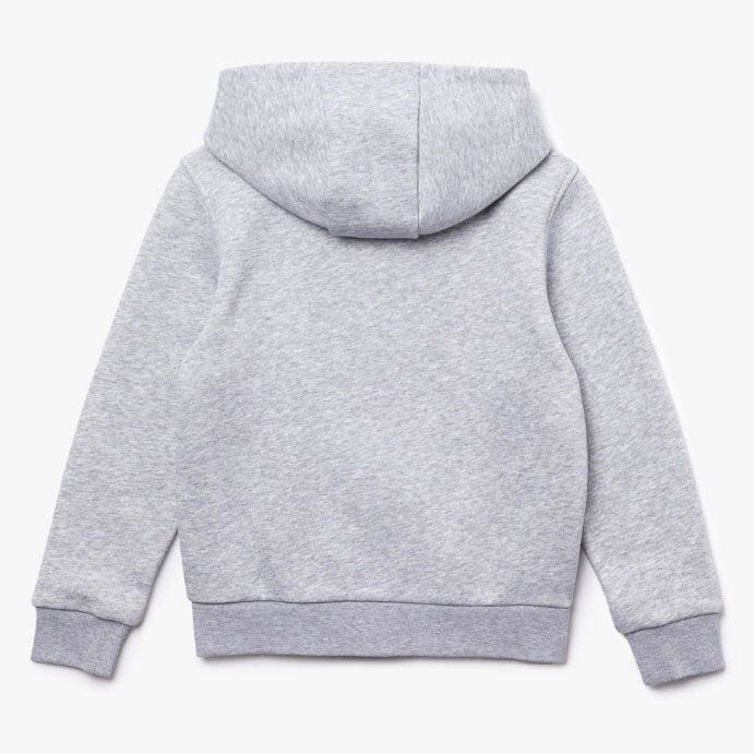 Kids Lacoste Sport Tennis Zippered Fleece Sweatshirt (Grey/Navy) SJ2903 - Image 3